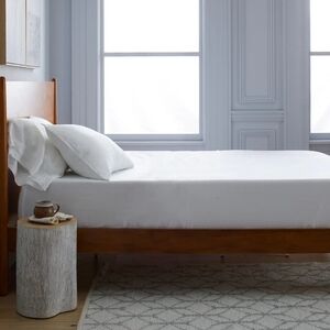 Quince 100% Linen White Bottom Fitted Sheet Only! King (219)